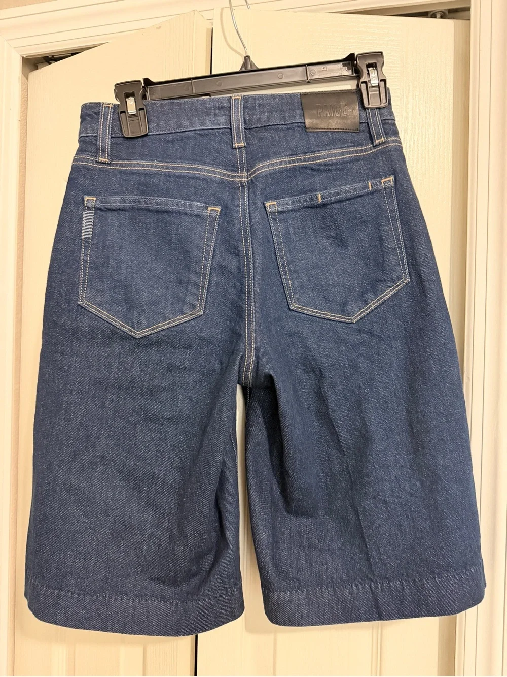 Paige Cadee Denim Bermuda shorts - dark blue denim organic cotton